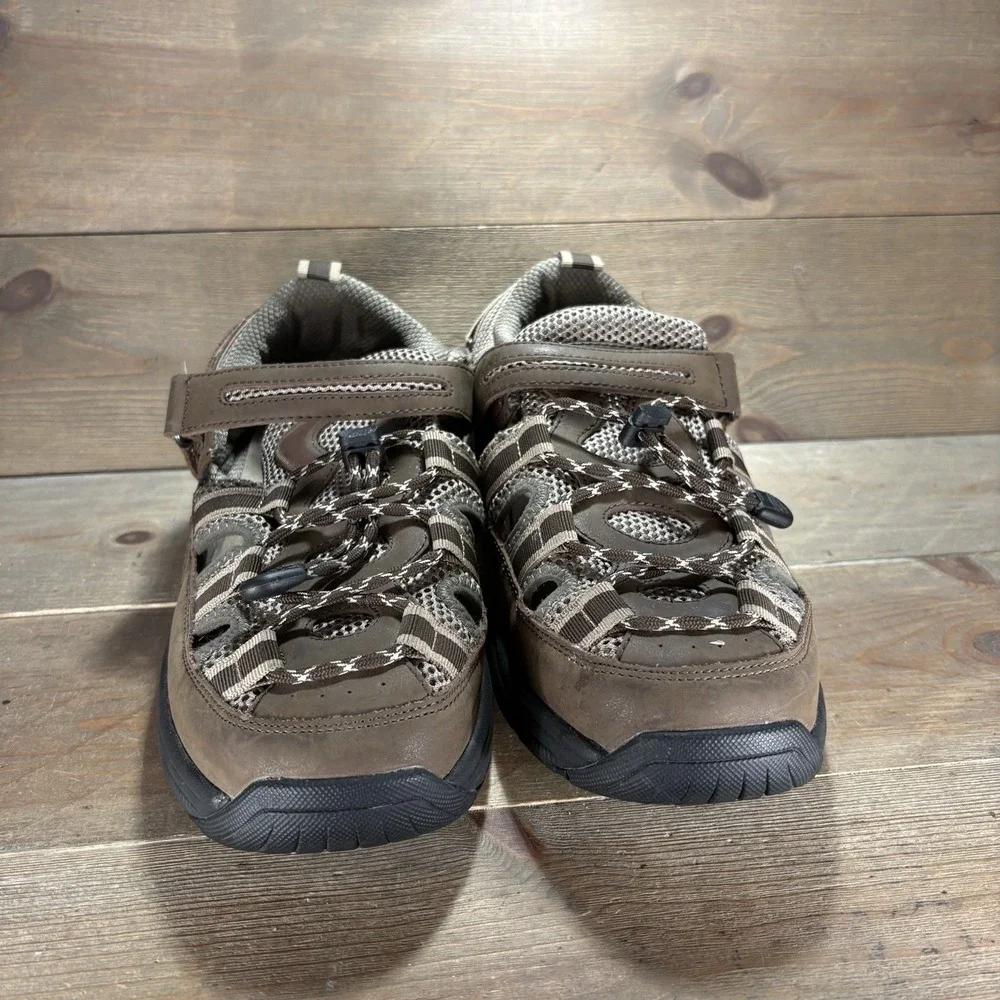 orthofeet clearwater mens size 11 shoe brown leather orthopedic fisherman sandal